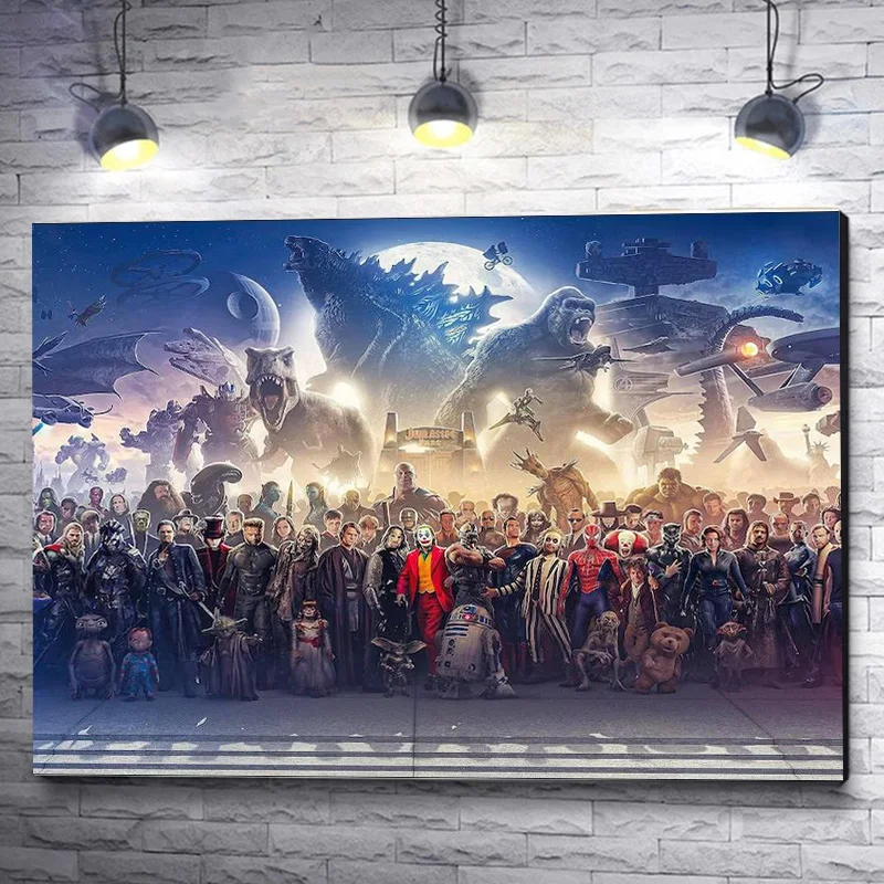 

Marvel Superhero Collection Posters And Prints For Bedroom Classic Disney Movie Characters Canvas Painting Wall Art Home Decor