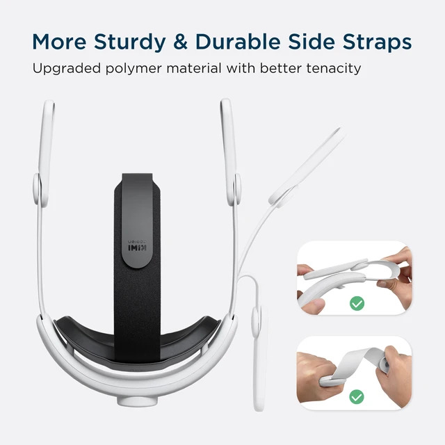 KIWI design For Oculus Quest 2 Elite Strap Adjustable Head Strap Increase Supporting Improve Comfort-Virtual For VR Accessories 2