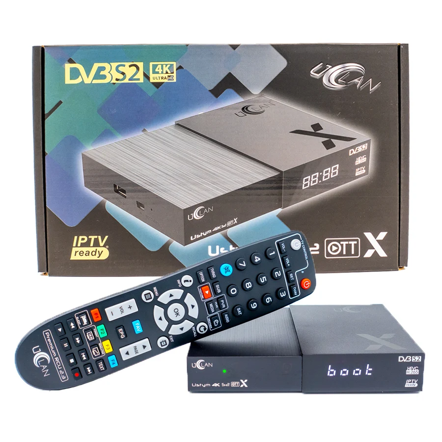 Combo Satellite Receiver Uclan Ustym 4k S2 Ott Uhd Dvbs2 Dvbt2 Iptv