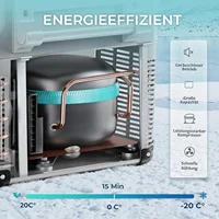 Автомобильный компрессорный охладитель EUHOMY с 12/24 В постоянного тока и 240 В переменного тока, портативный холодильник с морозильной камерой для автомобиля -20 ℃ -20 ℃ — изображение 3