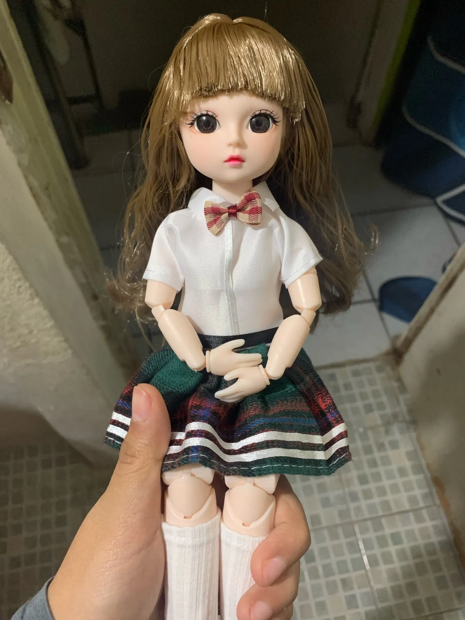30cm Bjd Doll 12 Moveable Joints 1/6 Girl's Dress 3D Brown Eyes Toy with Clothes Shoes Kids Toys for Girl Children Gift photo review