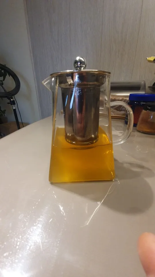 Heat Resistant Glass Teapot With Stainless Steel Infuser Heated