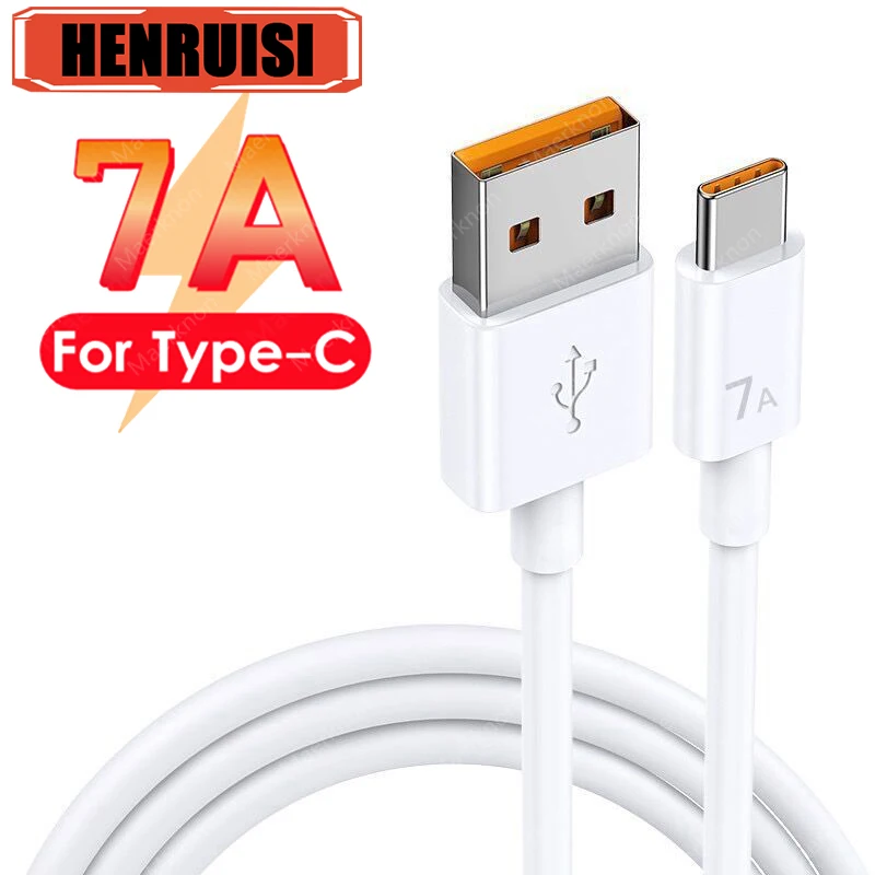 

7A USB Type C Super Fast Charge Cable for Xiaomi Mi 13 12 Pro Samsung Fast Charging Data Cord for Huawei P40 Mate 40 USB C Cable