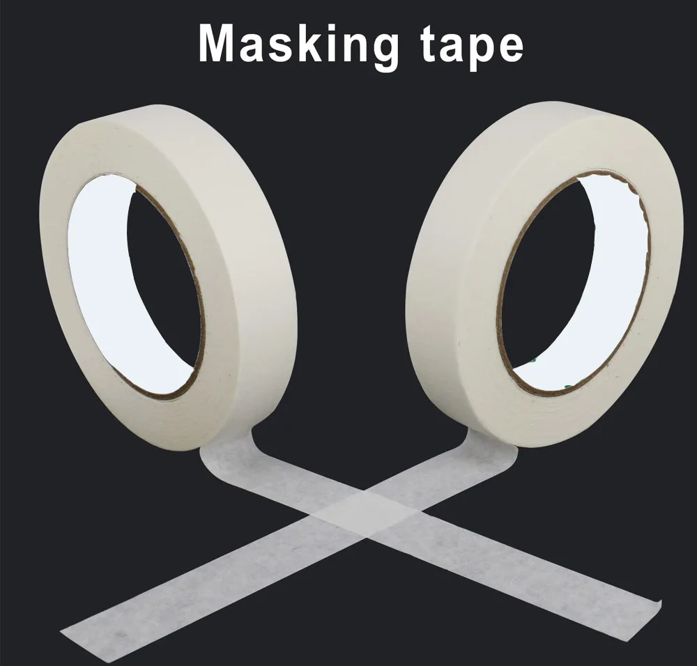 Masking Tape, 18mm, 24mm and 36mm x 20m, 6 Rolls Adhesive Painter's Tape For Arts DIY Crafts Painting Label General Painting