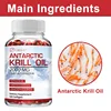 Antarctic Krill Oil - Supports Brain,Cardiovascular,Joint,Eye & Skin Health - Omega-3 EPA, DHA, Astaxanthin - 120 Capsules
