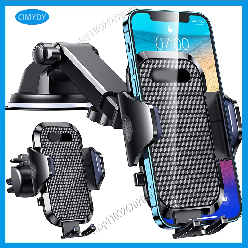 Mount Car Phone Holder Military Grade Shockproof Mobile Automobile Accessories Support Suction Dashboard Portable Cell Vent Stan