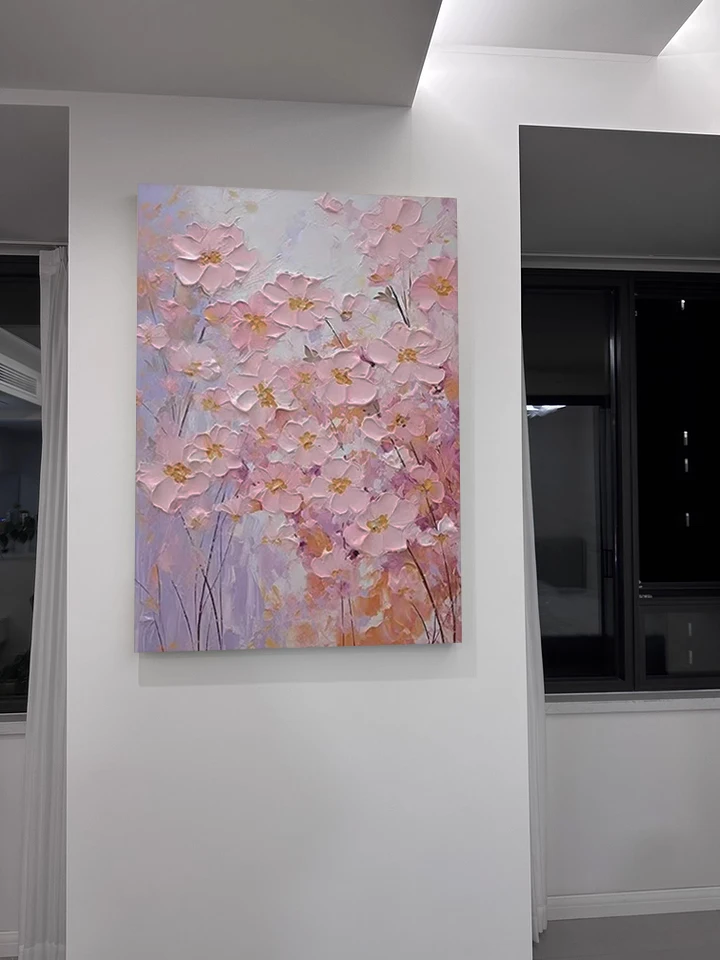 Hand Painted Purple Flower Art Canvas photo review