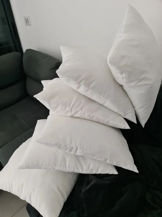 White Square Cushion Filler Insert for Throw Pillows Shams Cotton