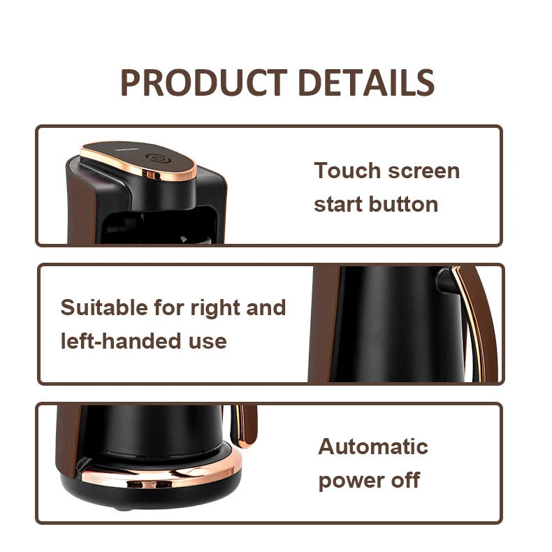 Electric Coffee Maker for Instant coffee 250Ml for Single Cup Coffee Pot Tea Pot 550W Home Appliance Pod maker