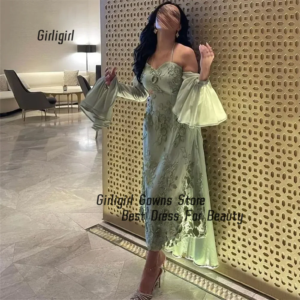 

Girligirl A Line Prom Dress Sweetheart Sleeveless With Spaghetti Straps For Women Formal Party Gowns فستان حفلة موسيقية