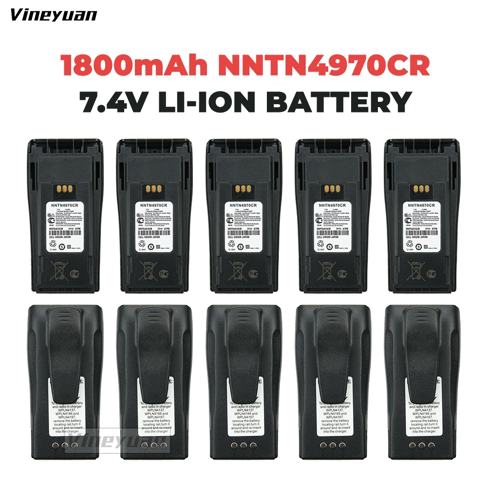 Lot De 10 Batteries Li-ion 2600mAh Pour Talkies-walkies Motorola CP140, CP150, Etc. - Marque Vineyuan