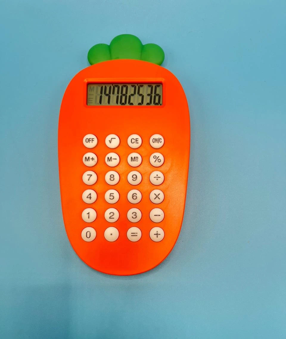 Calculadora EC043 Digital – Básica en Forma de Zanahoria de 12 Dígitos