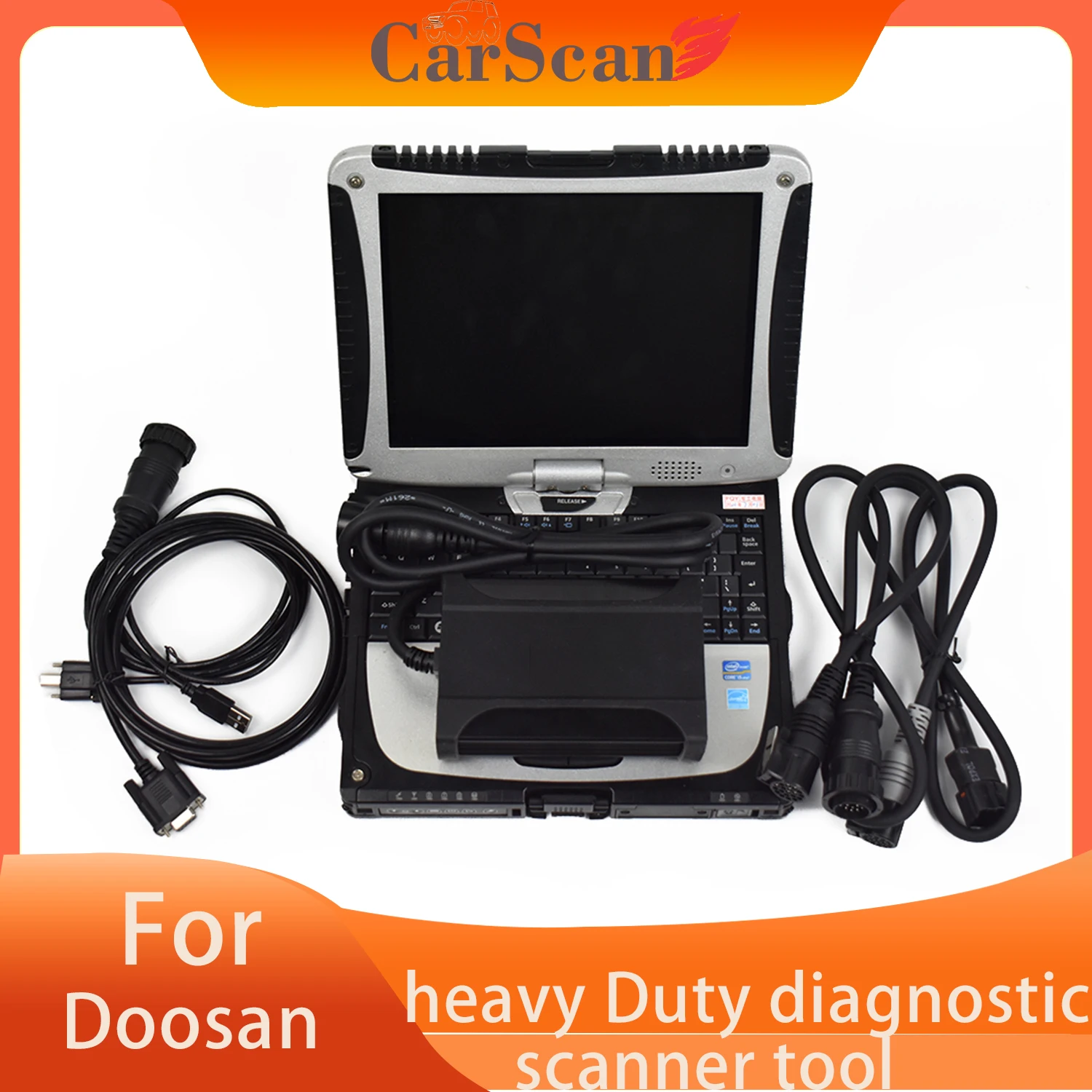 

New For Doosan Diagnostic Tool Excavator Wheel Loader Monitoring Program DMS-5 v3.0.2 DDT Software with toughbook cf19 laptop