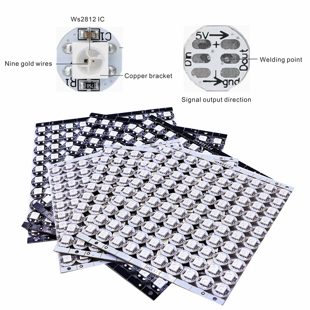5V WS2812B 개별 제어 가능한 LED 스트링 중성 백색 WWA 픽셀 모듈 라이트 패널 미니 보드 5V LED 모듈 스트링 5050