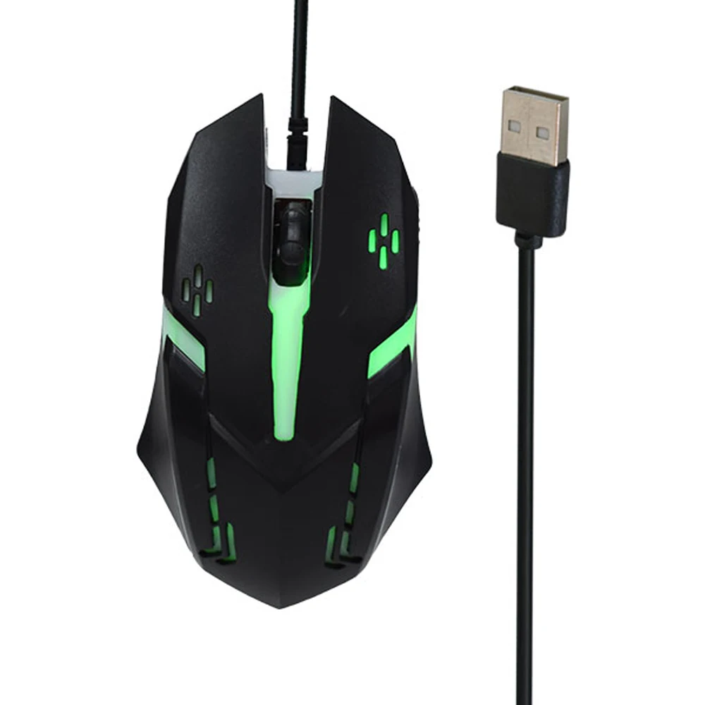 Souris avec lumière LED, filaire USB