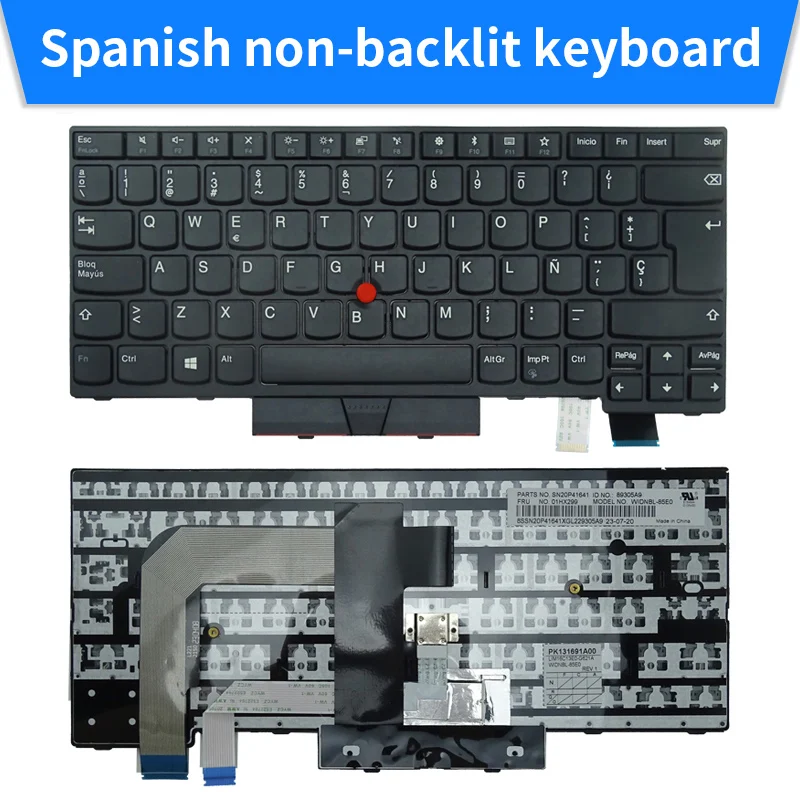 Teclado para Lenovo Thinkpad de fr es pt Reino Unido Eua br ru T470 T480 A475 A485 01hx459 01ax364 - Imagem 4