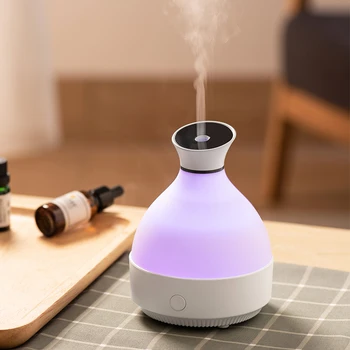 Electric Mini aroma diffuser Home Usb Power Air Humidifier 150ML Ultrasonic Essential Oil Diffuser With Colorful Light 1