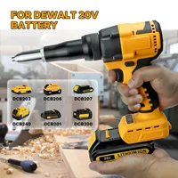Brushless Rivet Gun 2.4-4.8mm Cordless Rivet Nut Gun Drill Insert Automatic Riveting Tool for Dewalt 20V Battery (No Battery) 2
