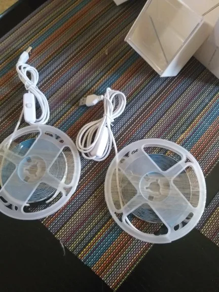 DC5V USB LED Strip 2835 Dimmable Touch Switch Backlight TV Light photo review