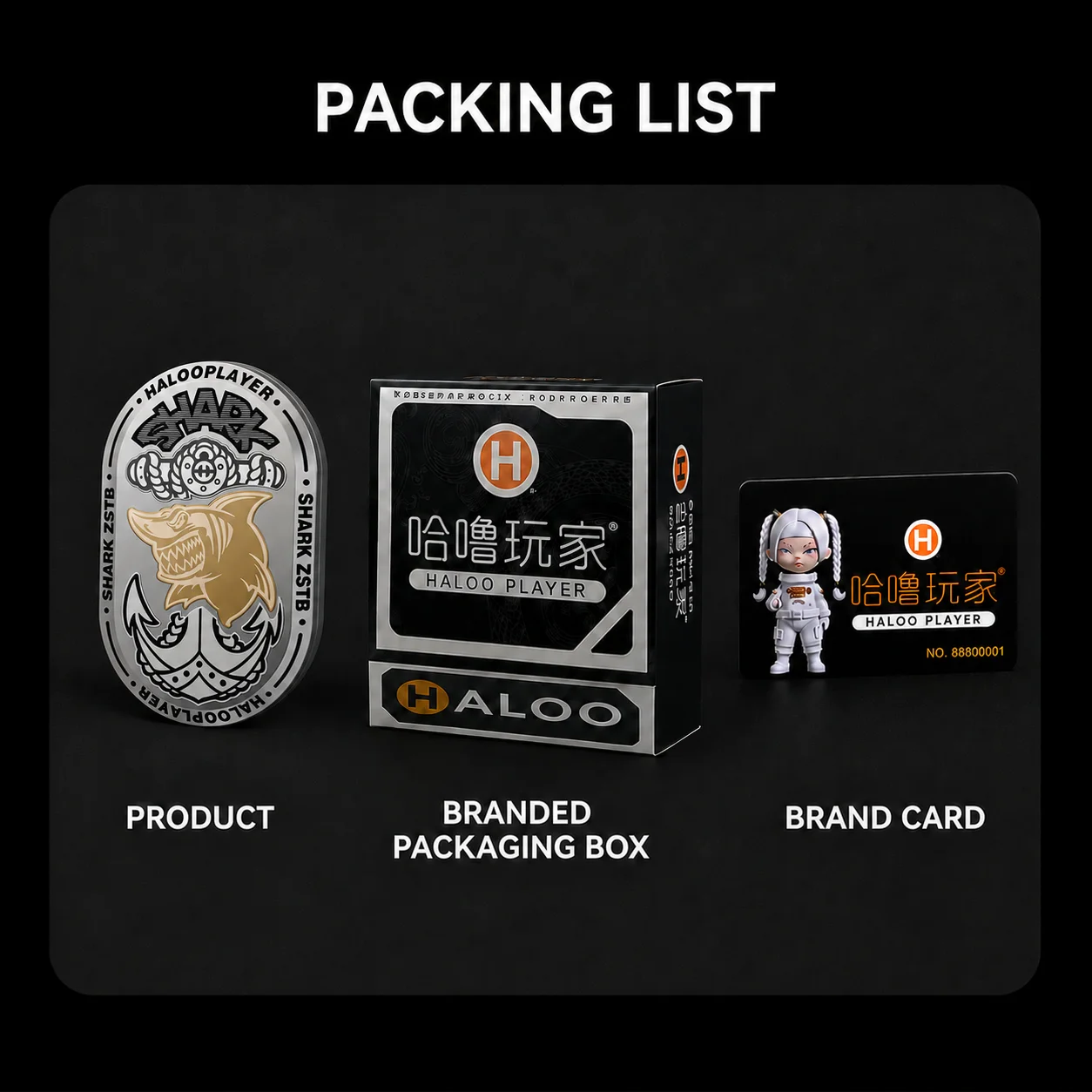 HALOOPLAYER edc 메탈 씨샤크 프로 기계식 피젯 슬라이더 스피너 장난감 성인용 스트레스 해소용