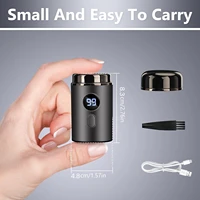 New Model Mini Portable Electric Shaver, New Upgrade Pocket Shaver Mini Shavers for Men, Mini Electric Shaver, LED Power Display 3