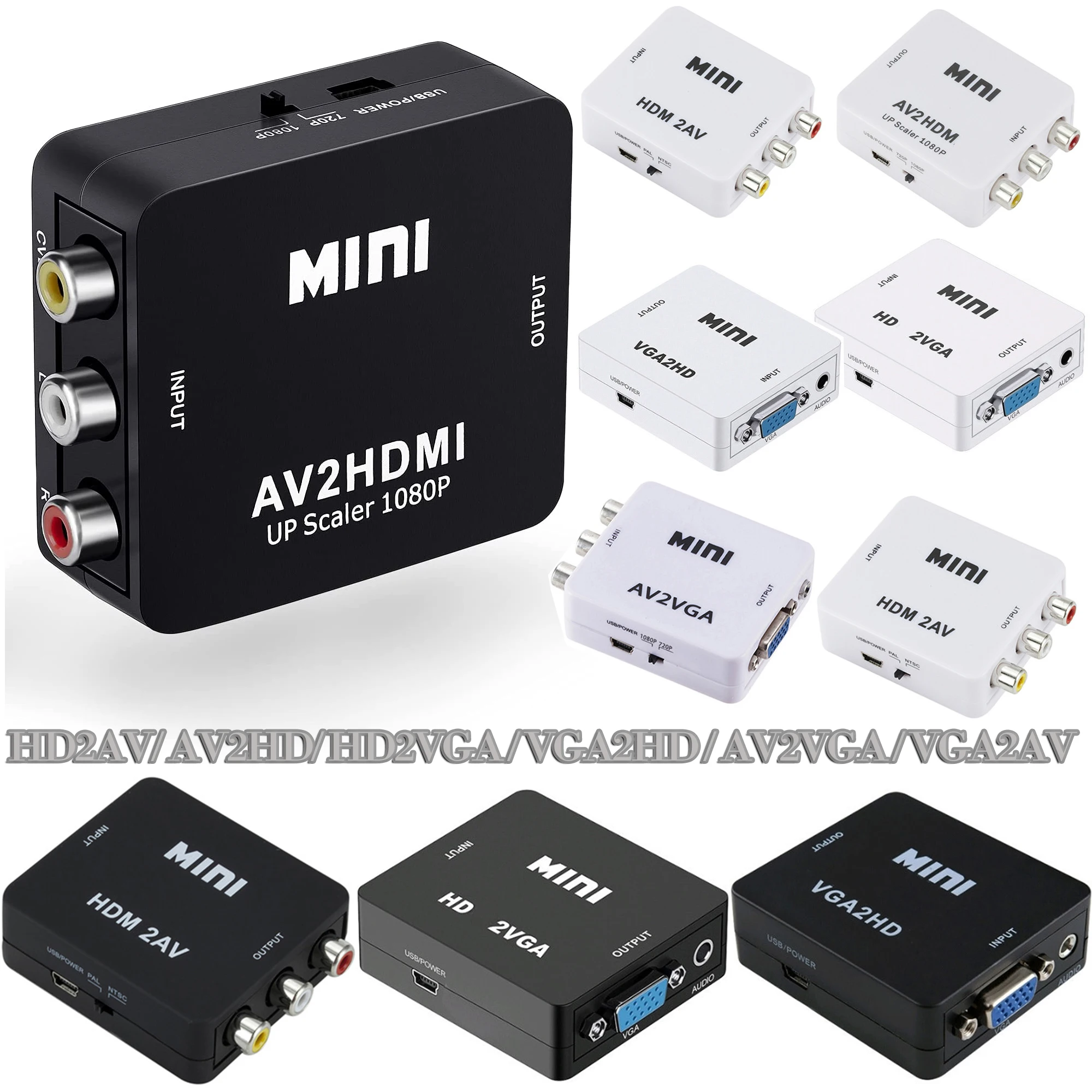 VGA to HDMI Converter AV to HDMI for TV/PC