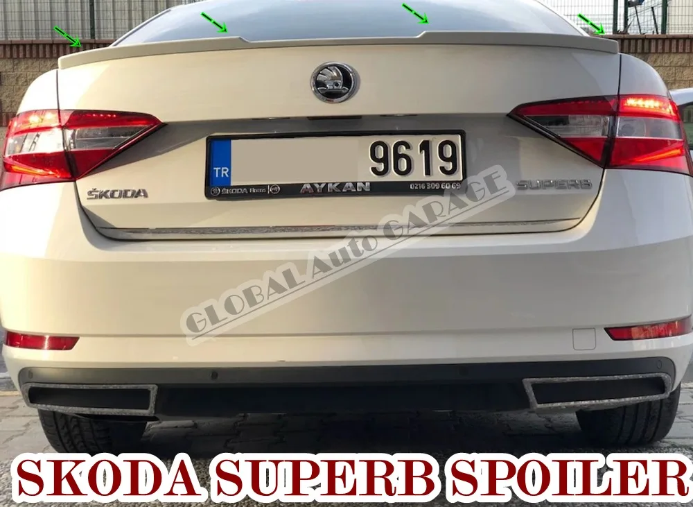 

Для Skoda Superb 2015-2020 спойлер крыло автомобильный аксессуар универсальные Спойлеры автомобильная антенна Стайлинг автомобиля рассеиватели щитки сплиттер черный