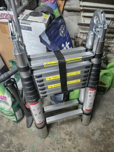 3.8m/ 5m Folding Telescopic Ladder A-Frame, Alloy Aluminum/ Stainless Steel, Non-Slip, Stable, 150KG LoadCapacity, EN131 photo review