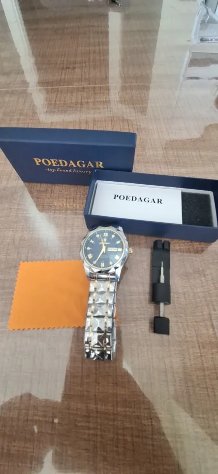 POEDAGAR Top Luxury Men Quartz Watch Waterproof Luminous Stainless Steel photo review