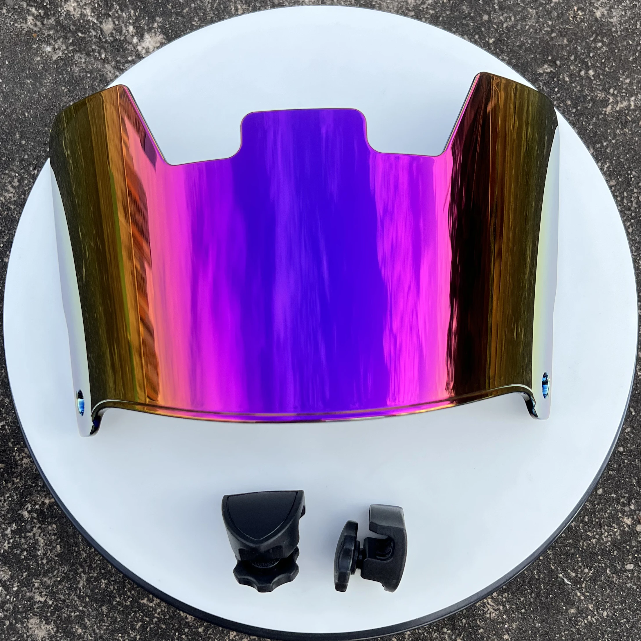 Description Picture 3 of itemNew Special Cheap Rugby Visor American Football Helmet Visor with Clips
