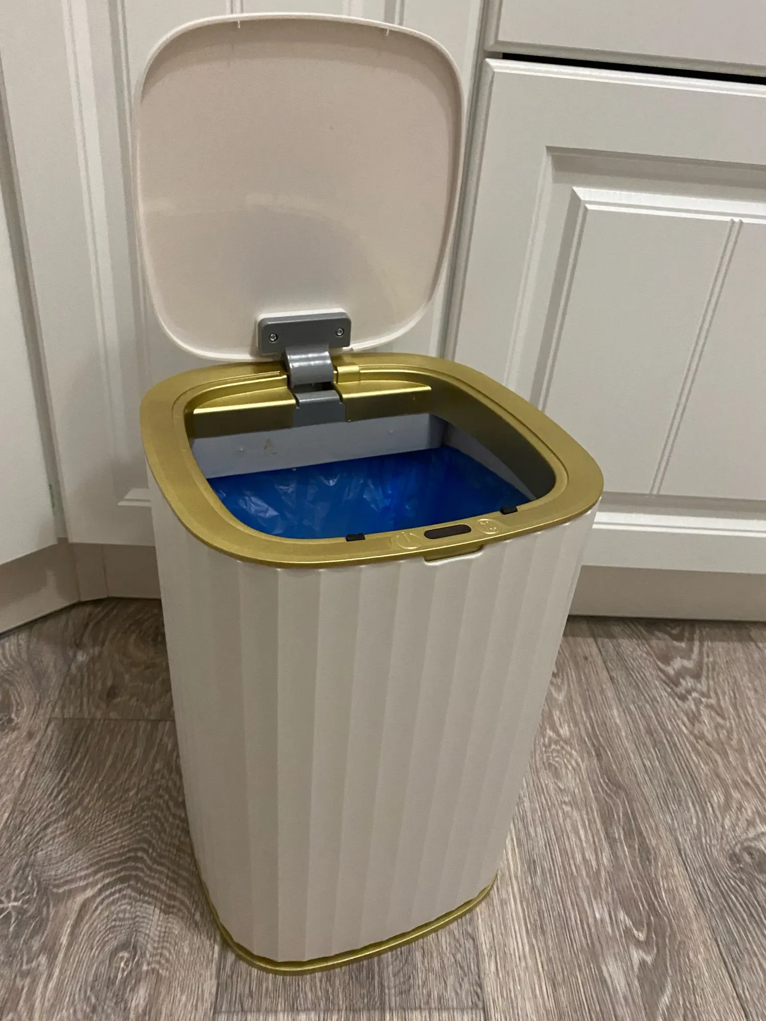 Gold Trash Can Smart Sensor Automatic Bin photo review