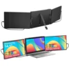 Dopesplay 14.1" Triple Portable Monitor For Laptop 1200P FHD IPS Screen Extender Type-C USB For PC Switch Mac Up to 17.3 Laptop