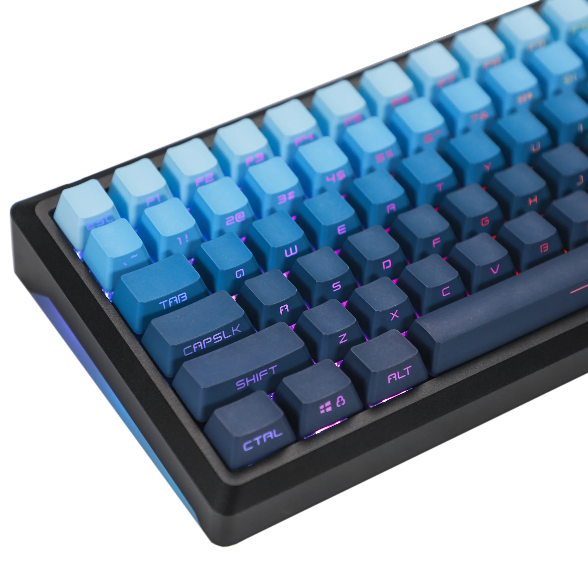 

133 Key Moonrise PBT Double Shot Side-lit Shine Through Backlit keycaps For MX Mechanical Keyboard 108 96 87 NJ80 84 68 64 61