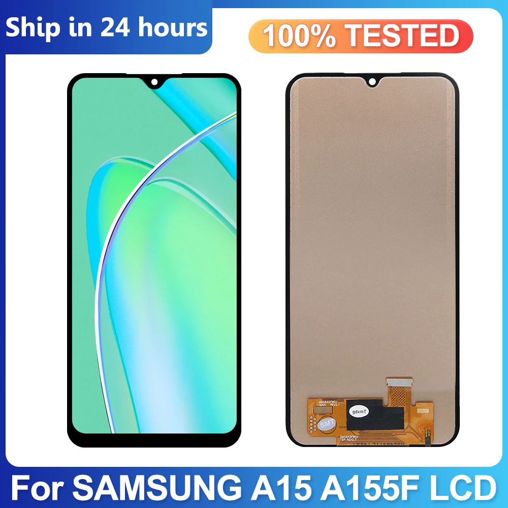 

6,5 дюймовый AMOLED TFT A15 экран, для Samsung Galaxy A15, ЖК-дисплей, сенсорный экран, Замена для Samsung A15 5G LCD + рамка