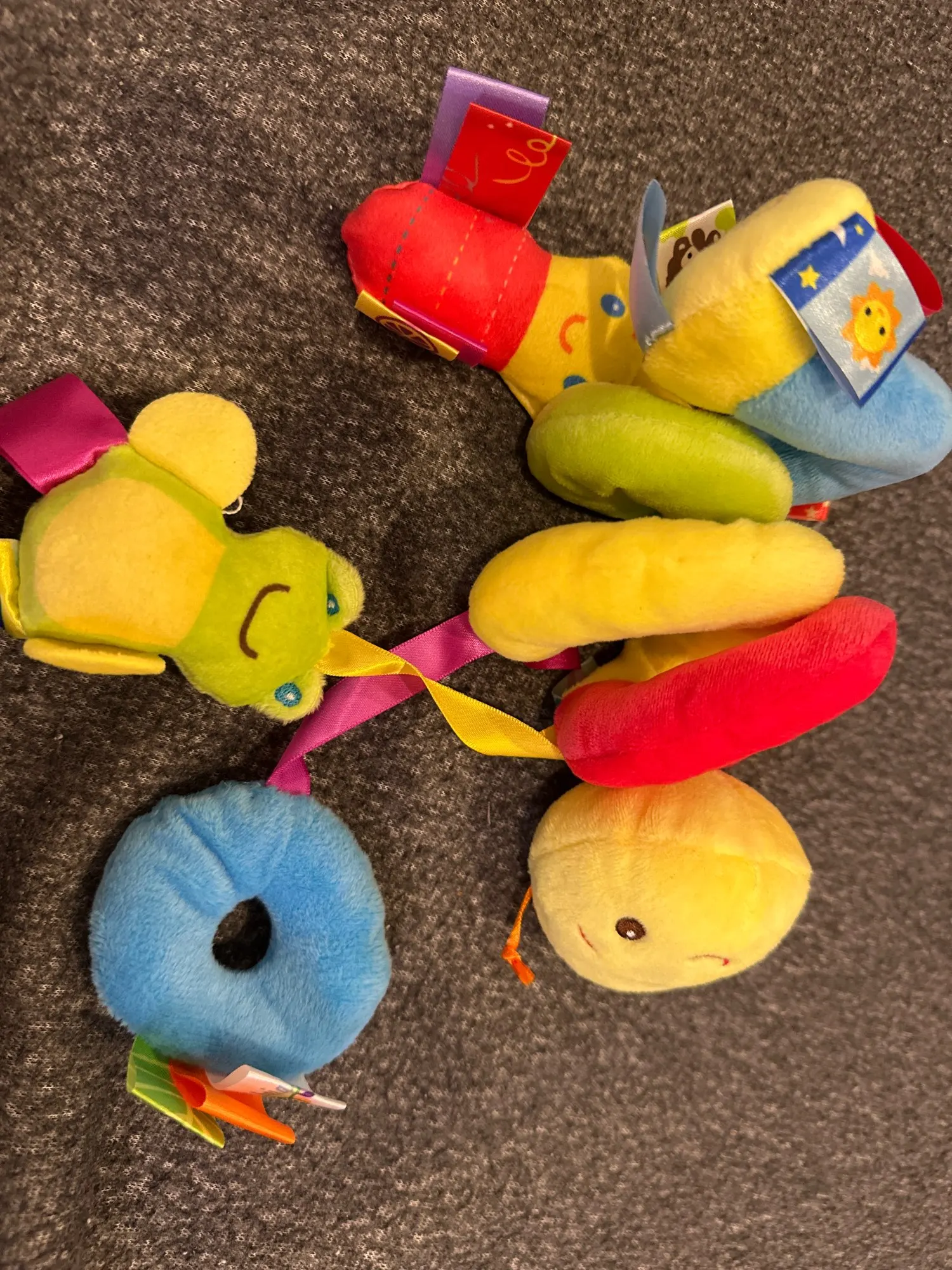 11pcs optional,baby crib bell rattle baby stroller hanging bell multifunctional pinch bright colors photo review