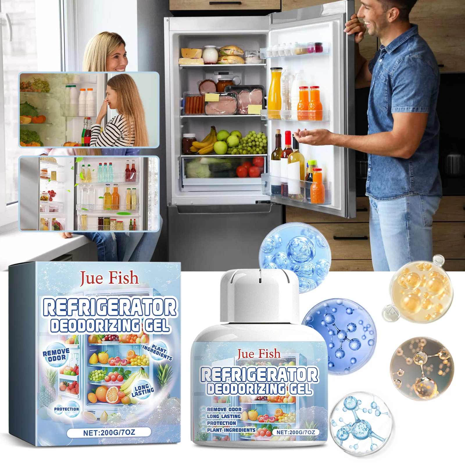 Refrigerator Deodorizing Gel Fresh Keeping Air Purification