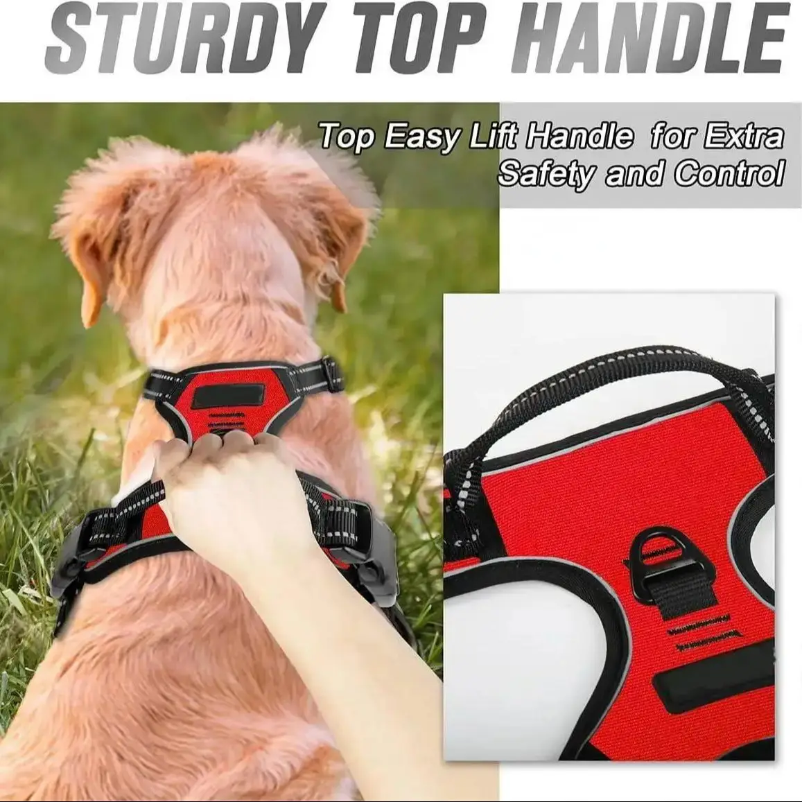 Reflective Front Buckle Dog Harness with Easy-Control Handle