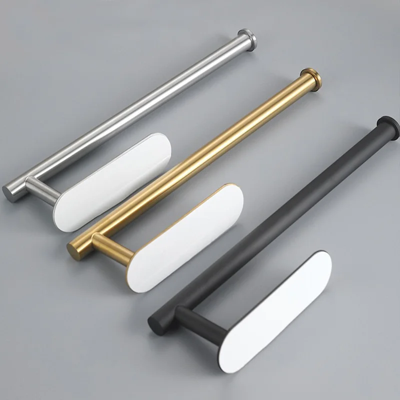 Toilet Paper Holder Organizer Kitchen Towel Rack No Drill Stainless Steel Paper Roll Holder Bathroom Accessories