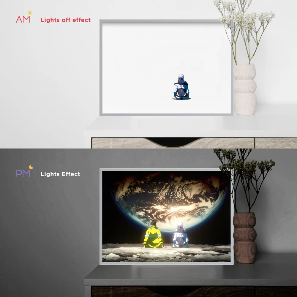 Cyberpunk Edgerunners LED Painting Anime Light Box Photo Frame Wall Art 2