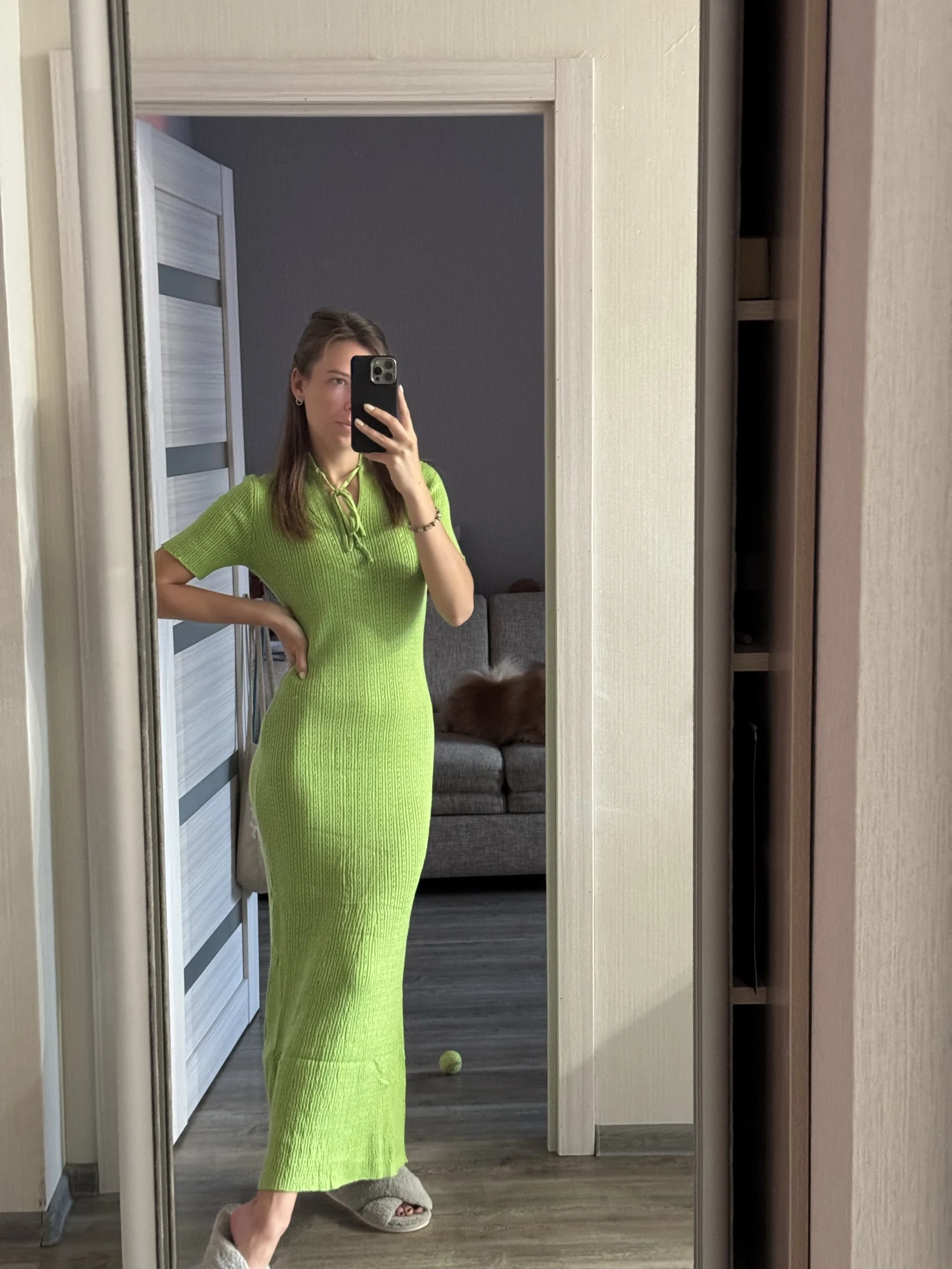 Vintage Knit Maxi Dress - Elegant A-Line Summer Style photo review