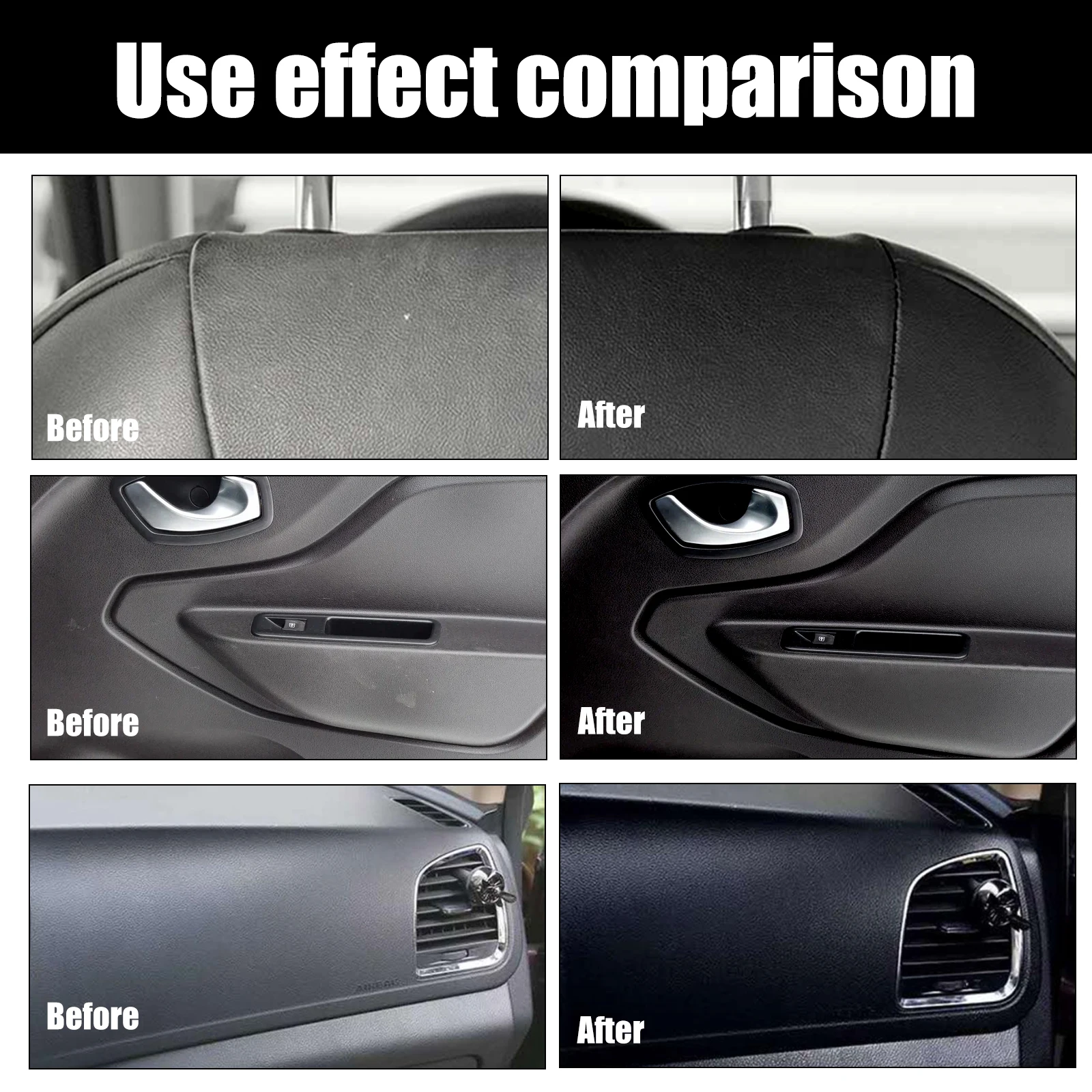 Quick 30ml Crystal Car Coating Liquid Restoring Interior Car Seat Protective Dustproof Maintainence Plastic Restorer Agent Set