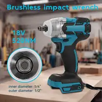 Makita – clé à chocs électrique sans fil, 520N.M, Rechargeable, 1/2 pouces, outils électriques, Compatible avec batterie 18V 5