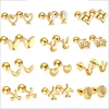 Dainty Mini Cute Women's Stainless Steel Stud Earrings Girls Heart Butterfly Rabbit Helix Ear Cartilage Piercing Jewelry Gifts