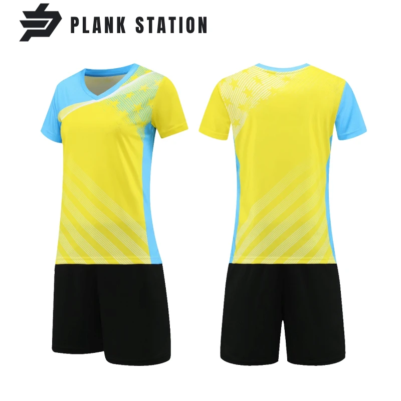 Volleyball Jersey Uniform For Women Badminton Table Tennis Shirt Shorts Set Training Kit Short Sleeve Breathable Sports Suits