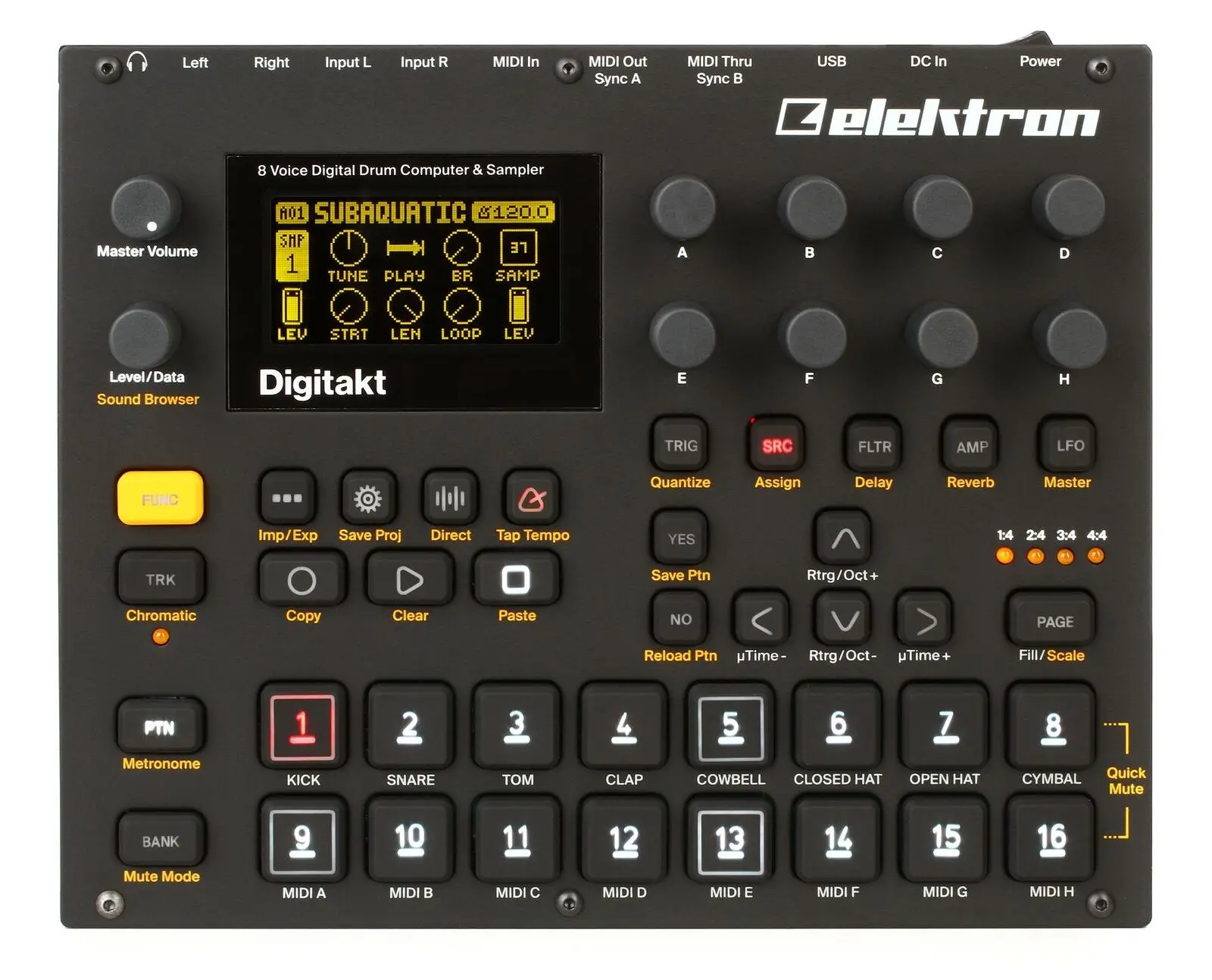 

QUALITY VALUE SALES Elektron Digitakt 8-voice Drum Computer and Sampler