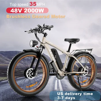 Zgeer F1 48v 2000w ebike full suspension power bicycle with ce 26 inch fat tire hidden dual battery snow beach electric bike 1