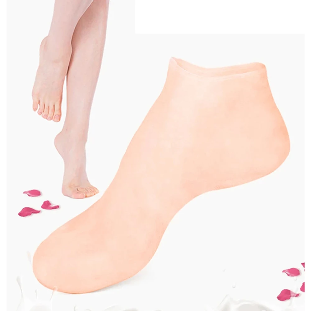 2pcs Silicone Foot Care Socks Moisturizing Gel Socks Elastic Cracked Skin Care - Image 2