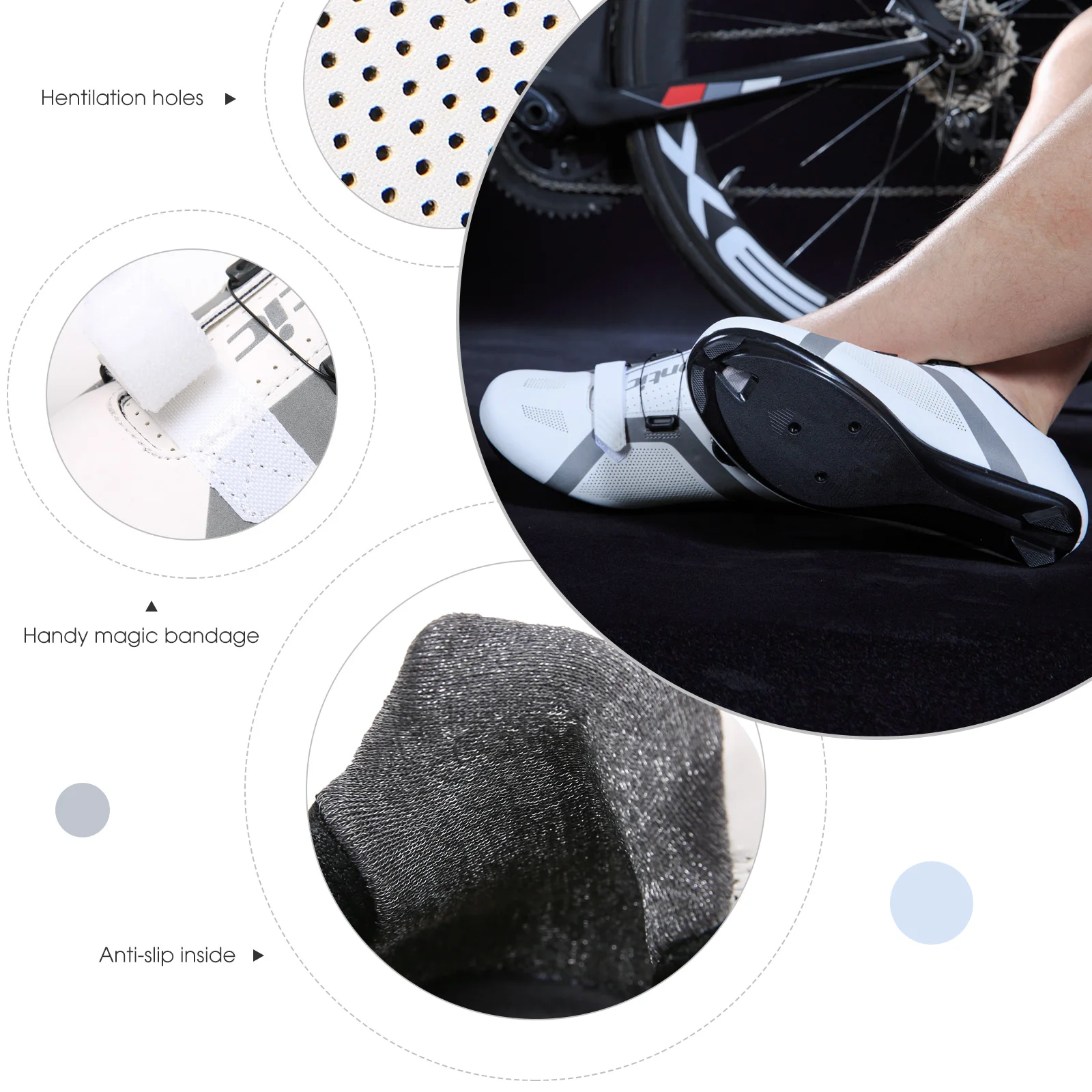 Santic Cycling Lock Shoes Men Outdoor Sports MTB Bike Shoes Ladies Adjustable Casual Road Sneakers Comfortable Asian Size 3