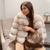 Women's fur coat Fox Fur Jackets For Women clothing Natural Real fox Fur Jacket Coats For Women Fur Jacket In Promotion 6
