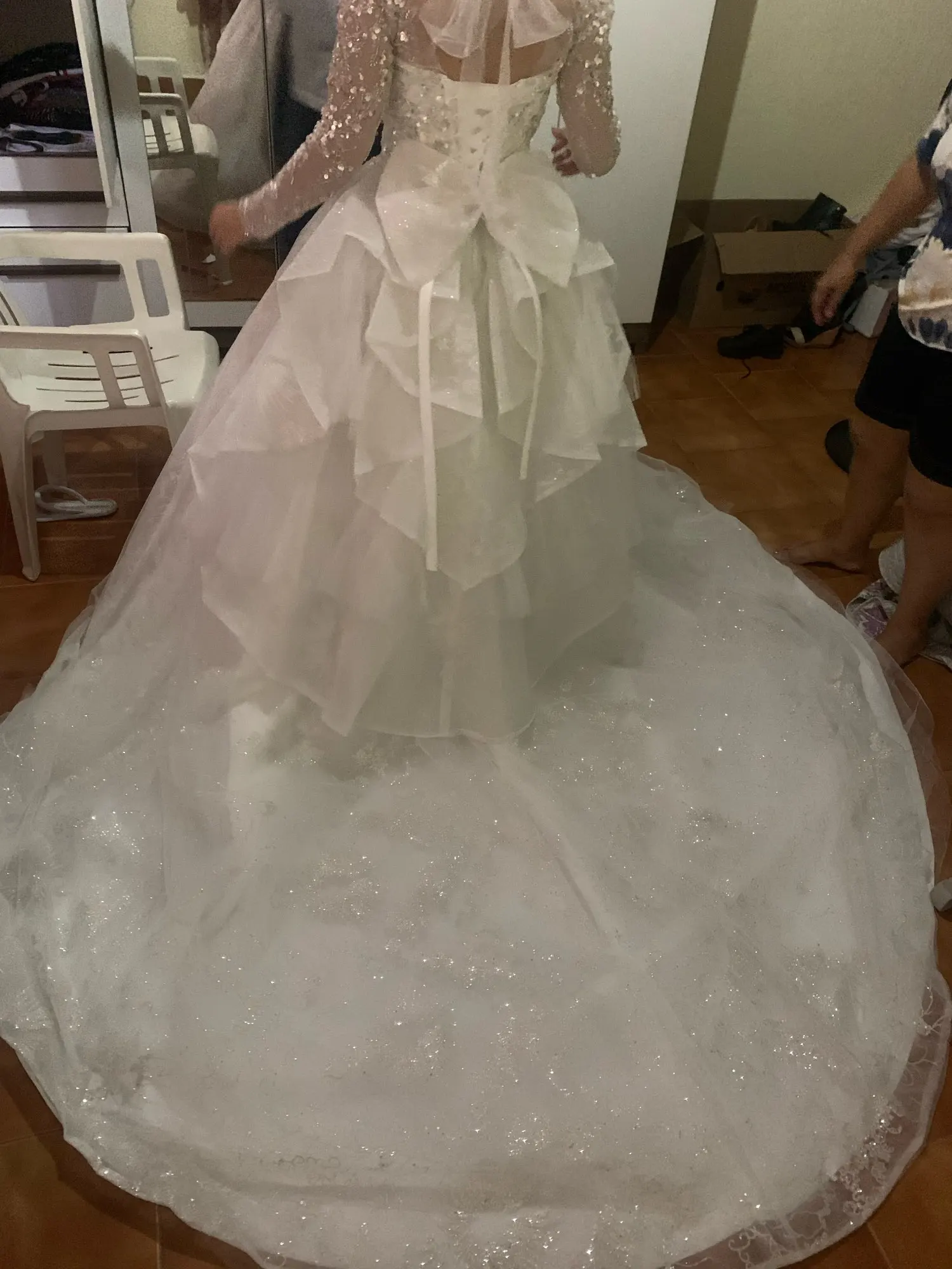 Sparkly princess wedding dress photo review